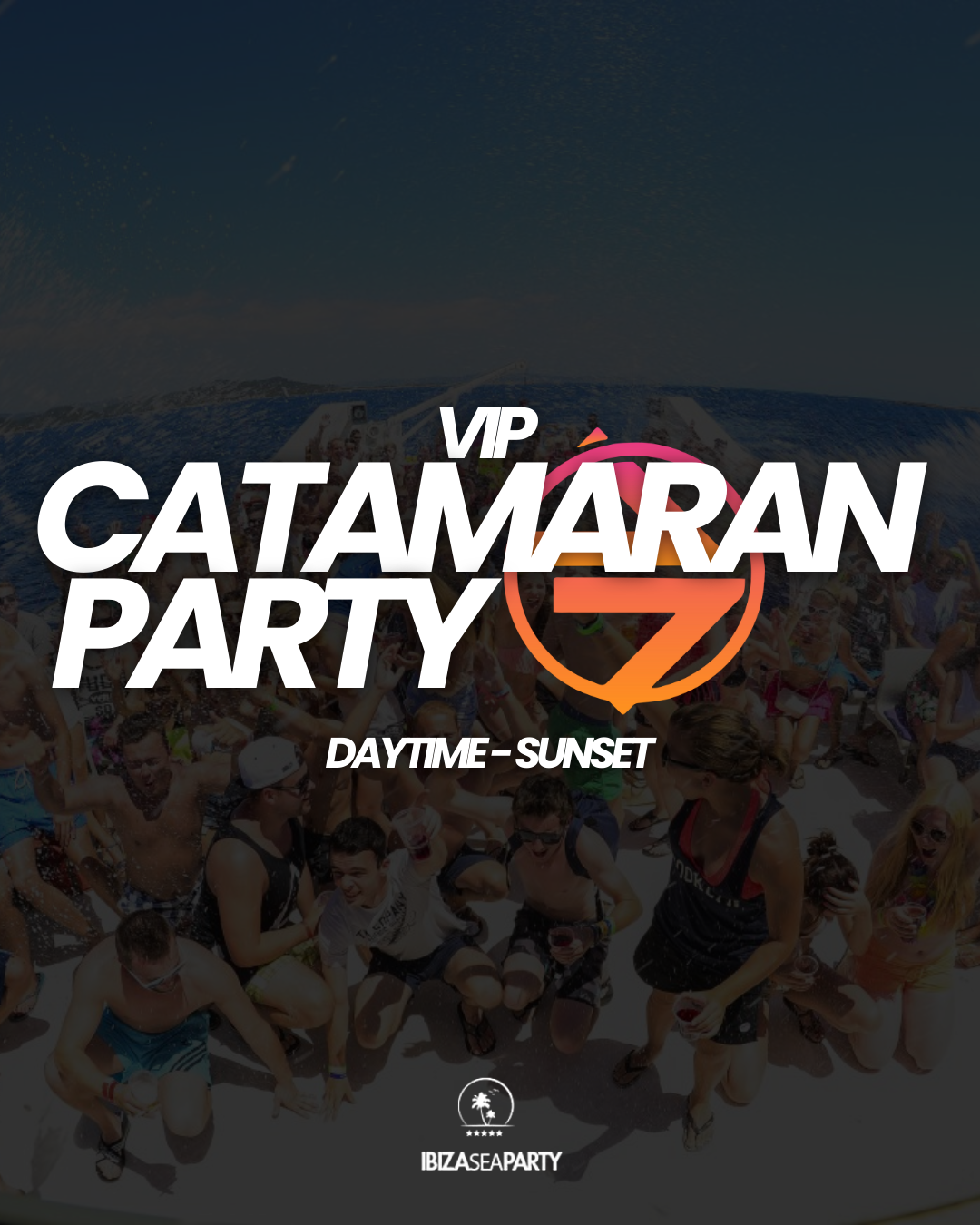 Soirée VIP en catamaran à Ibiza–Boat Party avec Open Bar et DJ Set
